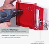 Notschlüsselkasten mit einem Glasbruchhammer von HMF in Rot Produktbild-Vorschau