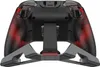 The back of a black and red gaming controller is shown resting on a gray stand. Anteprima dell’immagine prodotto