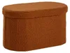 Składana owalna ławka z tkaniny bouclé, 72 x 39 cm, MOKA Podgląd zdjęcia produktu 5