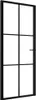 vidaXL Innentür ESG Glas und Aluminium 83x201,5 cm Schwarz Produktbild-Vorschau 4