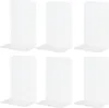 Set mit 6 robusten, weißen Metall-Buchstützen zur Fixierung Produktbild-Vorschau 1