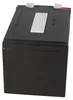 A black battery with a label on top. Produktbild-Vorschau