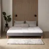 Homestyle4u čalúnená posteľ 180 x 200 cm sivá manželská Náhľad obrázku produktu 9