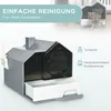 PawHut Katzentoilette Katzenklo mit Schaufel Filter für Produktbild-Vorschau 5