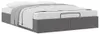 vidaXL Ottoman-Bett ohne Matratze Grau 140x190 cm Produktbild-Vorschau 4