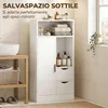Schmaler Badezimmerschrank mit Schubladen und offenen Produktbild-Vorschau 7