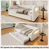 Letto a giorno Merax 90x200 cm, imbottito con spazio Anteprima dell’immagine prodotto 6
