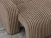 A close-up view of the textured fabric of a brown cord sofa. Produktbild-Vorschau