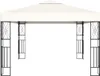 Pavillon mit LED-Lichterkette 3x4 m Creme Stoff , Pavillons Produktbild-Vorschau 5
