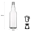 SuperButelki - Szklana butelka monopolowa 500 ml na wódkę, Podgląd zdjęcia produktu 4