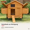 Mobiler Hühnerstall Holz mit Rampe 2 Nestboxen & Rollen Produktbild-Vorschau 8