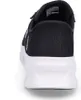 The back view of a black and white Skechers shoe. Voir les images du produit