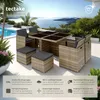 TecTake 403757, Hnědá, 8 sedadlo/sedadel, Dospělí a děti, Náhled obrázku produktu 2