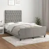 vidaXL Bettgestell ohne Matratze Hellgrau 120x190 cm Samt Produktbild-Vorschau 2