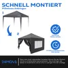 24MOVE® Pavillon Seitenteile 2er Set 2x3m mit Fenster & Produktbild-Vorschau 5