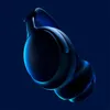 A close-up, dramatically lit shot of a pair of dark blue headphones against a dark blue background. Náhľad obrázku produktu
