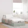 vidaXL Ottoman-Bett ohne Matratze Hellgrau 90x200 cm Samt Produktbild-Vorschau 3