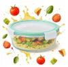 Recipiente de vidrio redondo y hermético (390 ml) para Vista previa de la imagen del producto 1