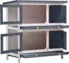 vidaXL Kaninchenstall, Holz, Grau, 90x45x90 cm, 4 Türen, 2 Produktbild-Vorschau 2