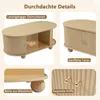 A collage of images showcasing the details of a coffee table. Voir les images du produit