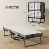Łóżko składane HOMCOM 80x200 cm Łóżko dla dorosłych Podgląd zdjęcia produktu 3