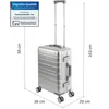 Travelhouse Oslo hliníkový príručný kufor 55 cm strieborný Náhľad obrázku produktu 2