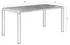 Zuiver Vondel Gartentisch 214x97 cm Aluminium Schwarz Produktbild-Vorschau 7