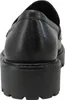 Rear view of a black loafer shoe with a thick sole. Anteprima dell’immagine prodotto