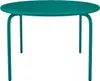 Gartentisch rund 110 cm aus Metall - Meeresblau - MIRMANDE Produktbild-Vorschau 1