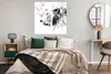 MuchoWow® Poster Löwe - Schwarz - Weiß - Linie 100x100 cm - Produktbild-Vorschau 4