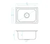 Mini 35x48 Einbauküche Stahlspüle + Siphon Produktbild-Vorschau 2