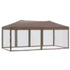vidaXL Partyzelt Faltbar mit Seitenwänden Taupe 3x6 m -  Produktbild-Vorschau 13