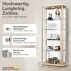 K-Möbel Glasvitrine stehend in Buche Nachbildung (176x67x33 Produktbild-Vorschau 2