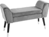 Design Sitzbank SCARLETT 90cm grau silber Samt Produktbild-Vorschau 11