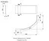 Technical drawing with dimensions of a bathtub. Produktbild-Vorschau