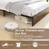 A robot vacuum cleaner is shown cleaning under a bed frame, with text highlighting the under-bed clearance and storage options. Náhled obrázku produktu