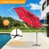Ombrellone Izrielar 3,5 m rosso con LED: un elemento di Anteprima dell’immagine prodotto 2