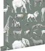 ESTAhome tapety džungle zvířata šedozelená 53 cm x 10,05 m Náhled obrázku produktu 1