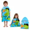 Strandtuch-Poncho für Kinder mit Kapuze - Dinosaurier auf Produktbild-Vorschau 1