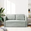 vidaXL Bodensofa mit Schlaffunktion Hellgrau 122x204x55 cm Produktbild-Vorschau 7