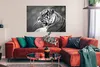 MuchoWow® Poster Tiger - Wild - Schwarz - Weiß 120x80 cm - Produktbild-Vorschau 2