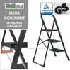 Trittleiter 3-stufig klappbar 150 kg Anti-Rutsch Produktbild-Vorschau 5