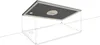 An illustration showing a shower tray being installed under a shower base. Produktbild-Vorschau