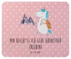 Mr. & Mrs. Panda Mauspad Einhorn Bergsteiger - Rot Pastell Produktbild-Vorschau 1