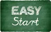 The image shows the words "EASY Start" written in chalk on a green chalkboard. Anteprima dell’immagine prodotto