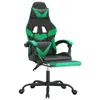 vidaXL Gaming-Stuhl mit Fußstütze Schwarz und Grün Produktbild-Vorschau 6
