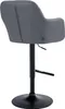 Barhocker TUBEL - Kunstleder Grau 57x59x97 cm Schwarz | Produktbild-Vorschau 4