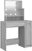 A vanity table with a mirror and lights. Produktbild-Vorschau