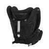 The back of a black child car seat is shown against a white background. Produktbild-Vorschau