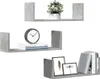 Wandregale 3 Stk. Betongrau 58x18x18 cm Holzwerkstoff Produktbild-Vorschau 2